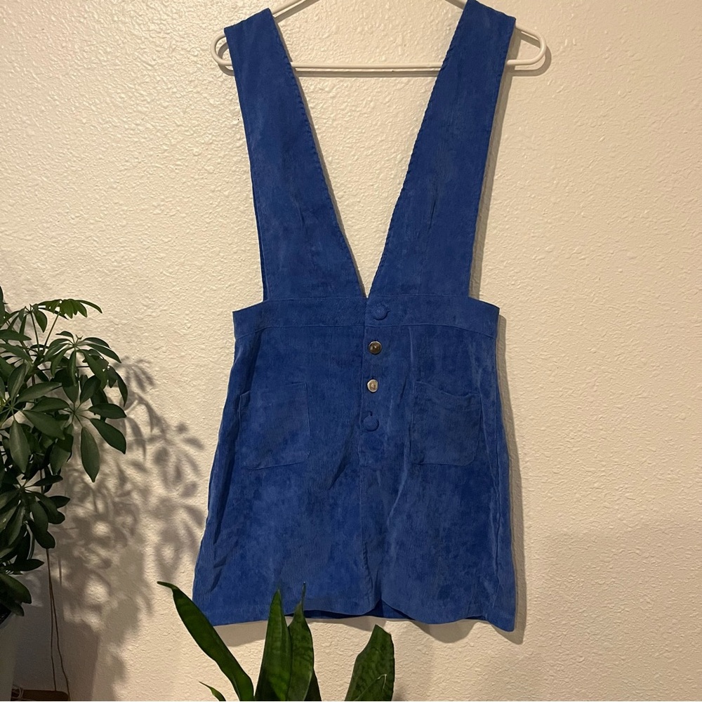 Nasty Gal Blue Corduroy Dress